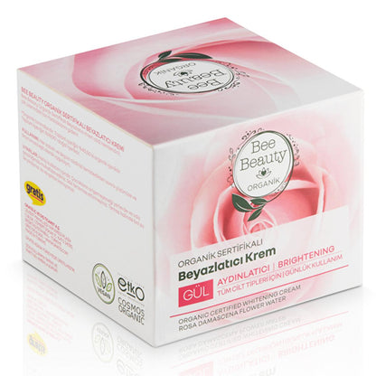 Bee Beauty Organic Certified Whitening Daily Cream - Natural Skincare, Moisturizing &amp; Brightening Effect
