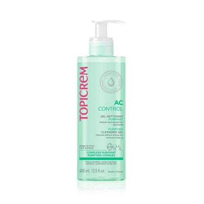Topicrem Purifying Cleansing Gel for Oily &amp; Sensitive Skin - Gentle, Paraben-Free Facial Cleanser - 13.53 fl oz