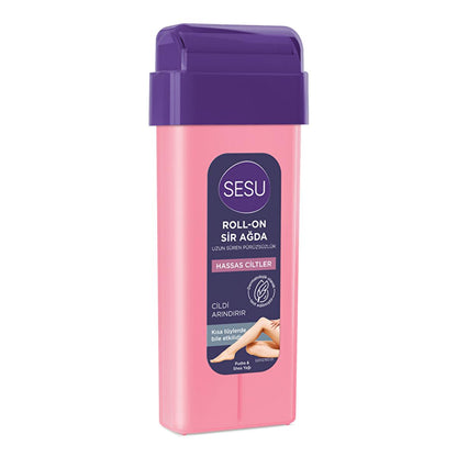 Sesu Roll-On Wax for Sensitive Skin - Easy Hair Removal, Dermatologically Tested, 3.38 fl oz