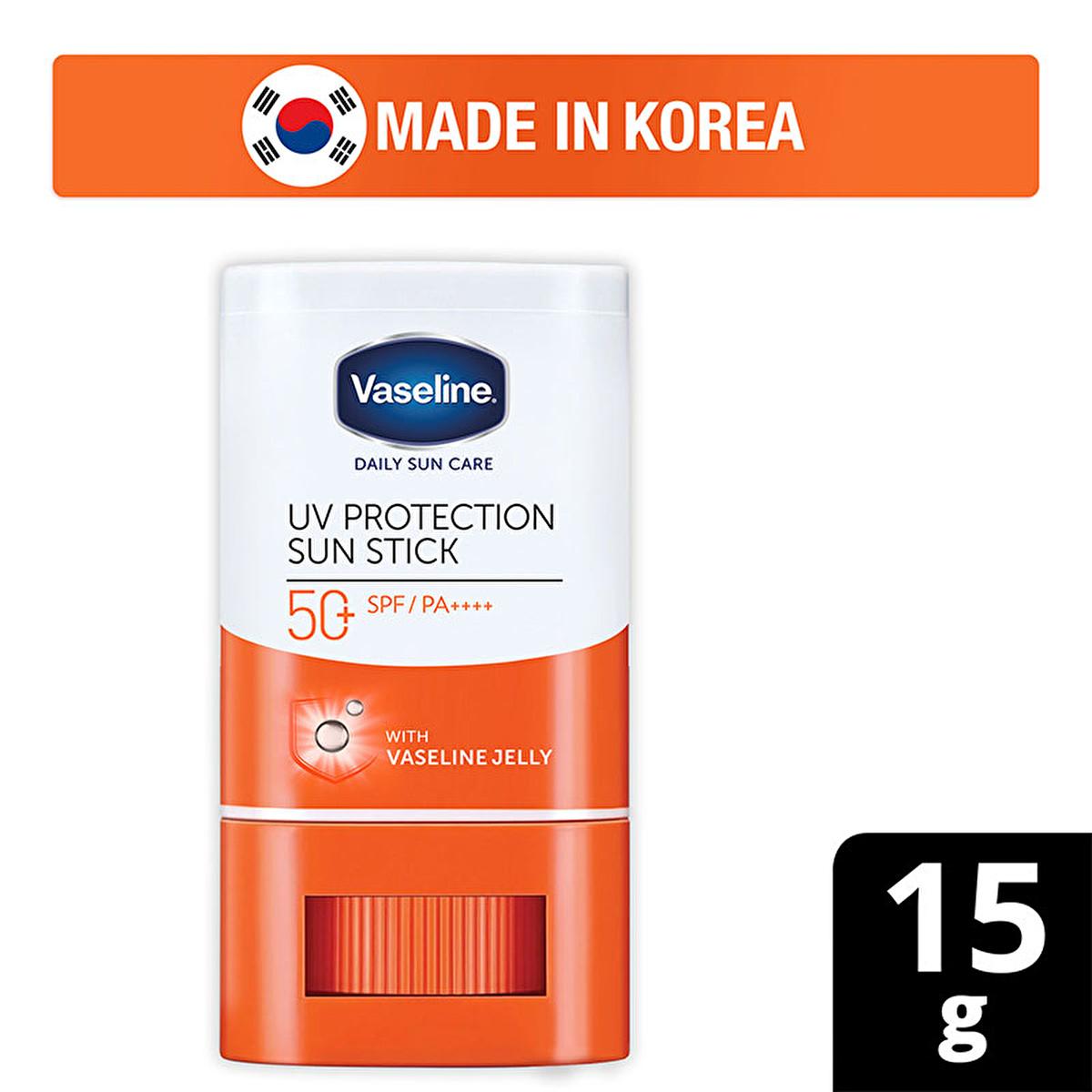 Vaseline SPF 50+ Sunscreen Stick: Daily UVA/UVB Protection, Clear &amp; Non-Greasy, Watermelon Scented - Face &amp; Body Sun Protection