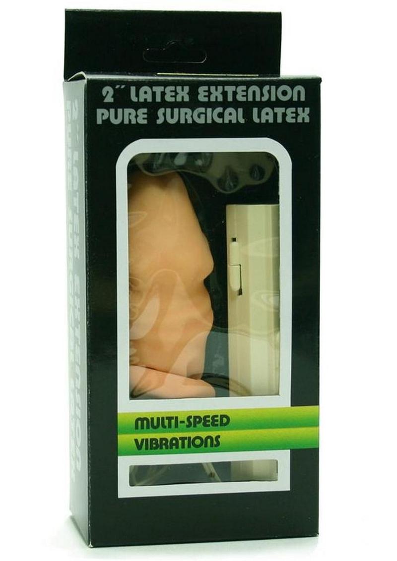 Latex Multi-Speed Vibrating Penis Extension Sleeve