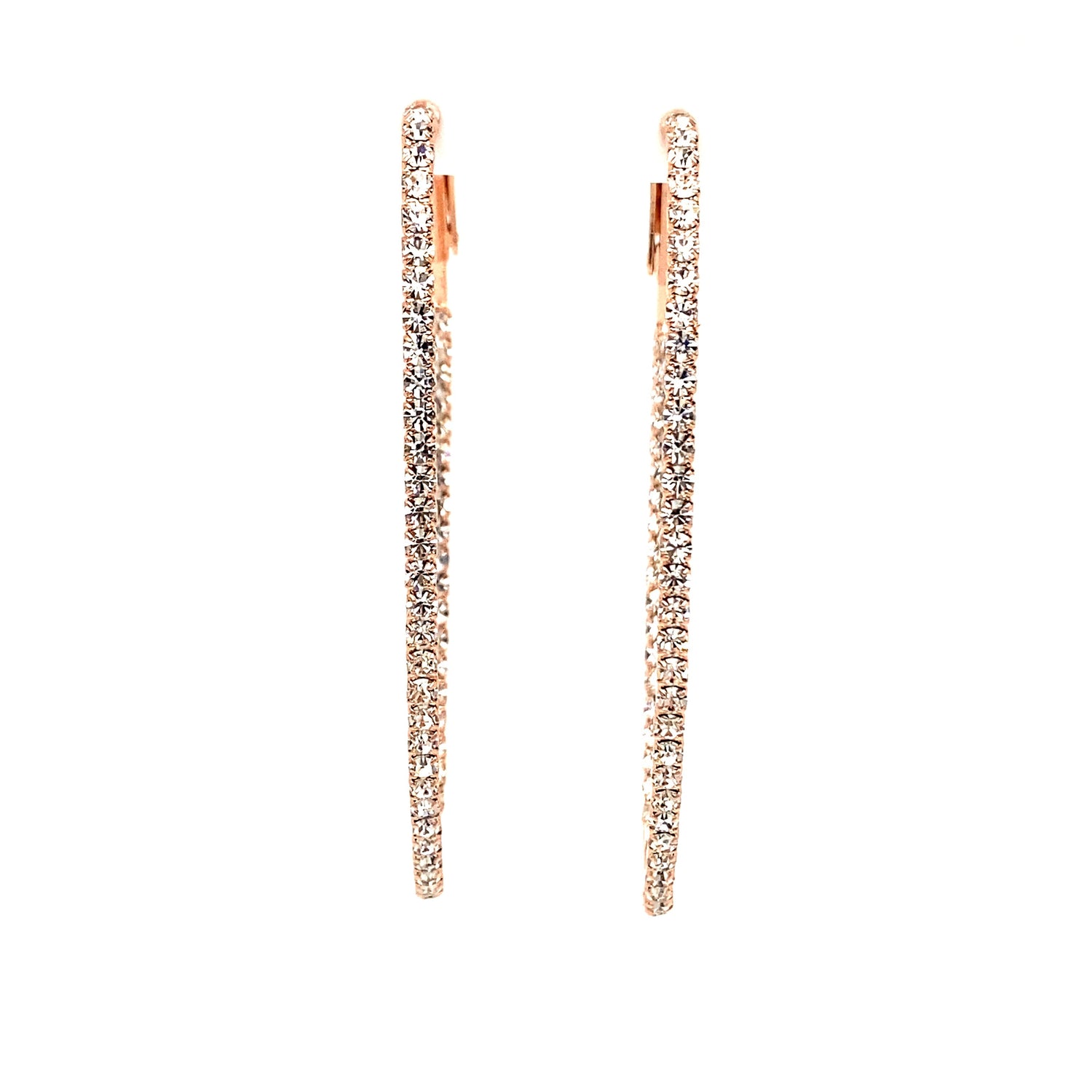 Crystal Oval Hoops Collection