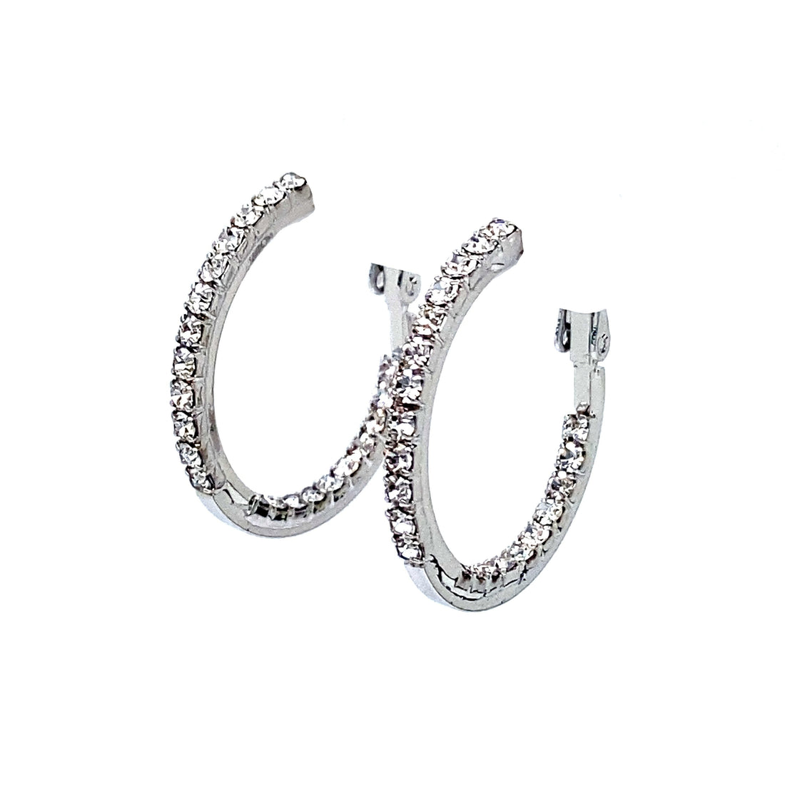 Round Crystal Hoops Collection
