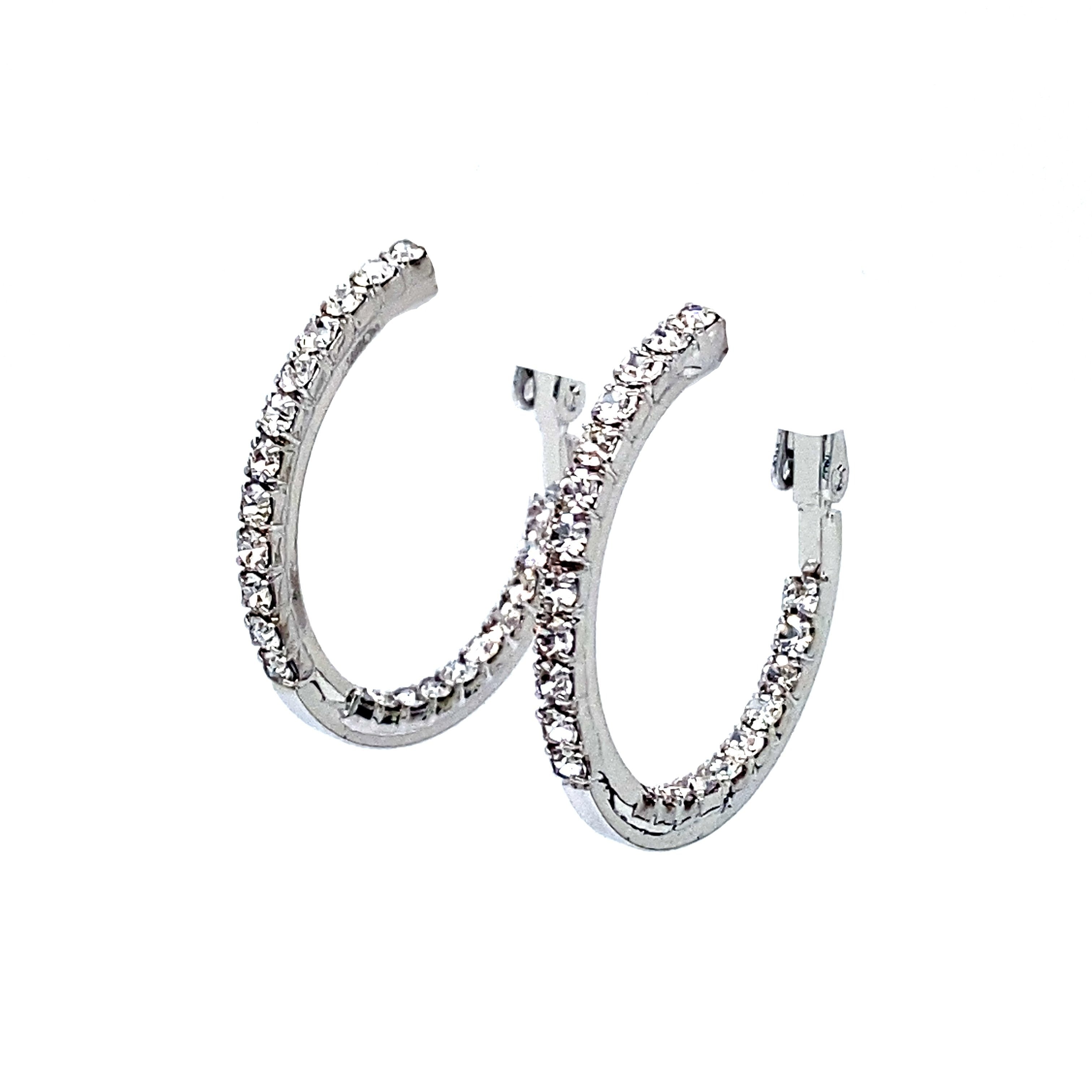 Round Crystal Hoops Collection