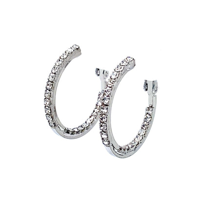 Round Crystal Hoops Collection