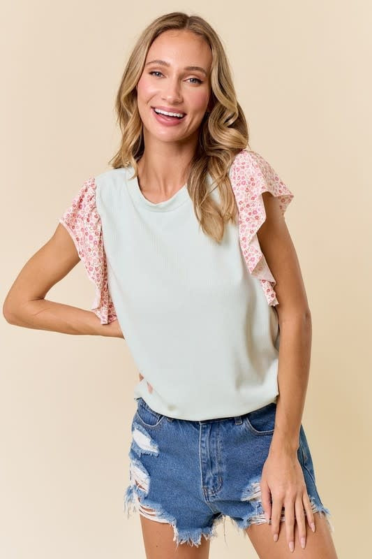 Paisley Princess Top - Sage/Rose