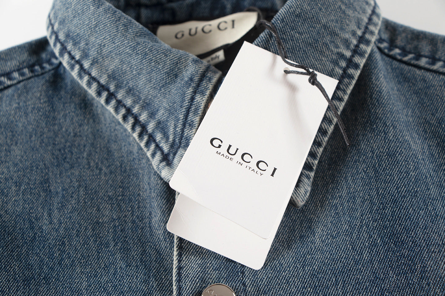 Gucci Denim bowling Blue shirt