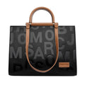 Damen Handtasche Groß Fassungsvermögen Buchstabe Grafik Geprägte Tragetasche Farbe Kontrast Elegante Umhängetasche Arbeitsbürotasche Damen