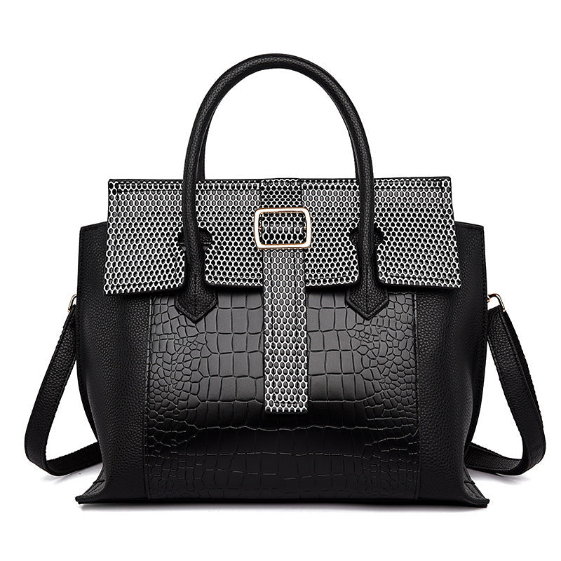 Damenhandtasche Einfache Tragetasche Große Kapazität Krokodilmuster Tasche Damen