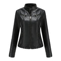 Neue Damen Lederbekleidung Frauen Frühling Herbst Dünne Motorradbekleidung Große Lederjacke Kurze Elegante Damenjacke