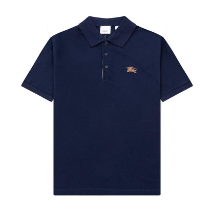 Burberry Blue T-Shirt With Collar