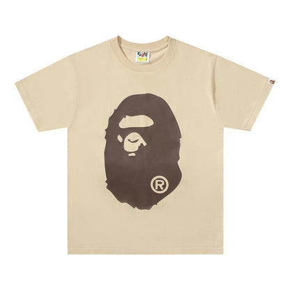 Bathing Ape Beige T-Shirt without Collar