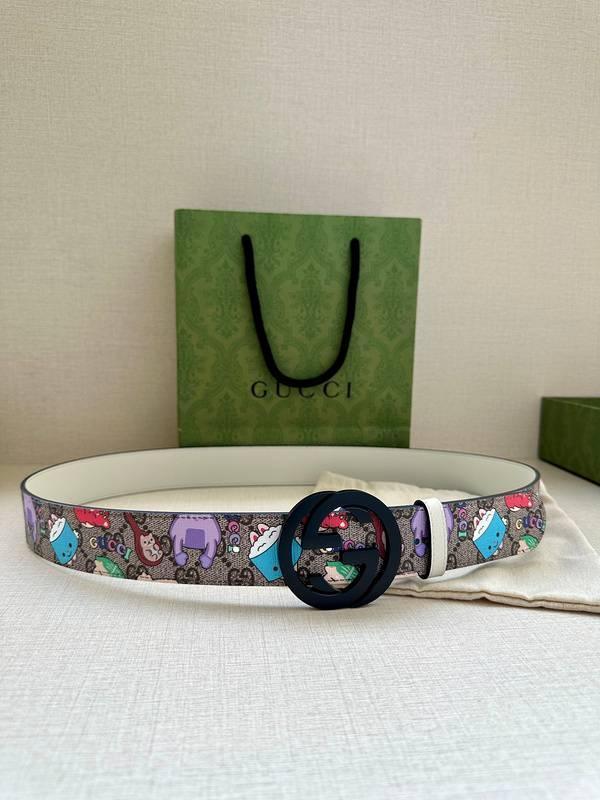 GUCCI Cartoon Print Logo Belt &