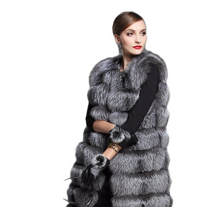 Silver Fox Imitation Fur Vest