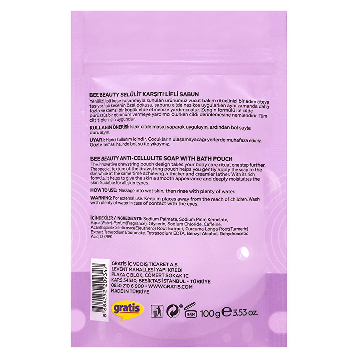 Bee Beauty Anti-Cellulite Soap: Ginseng &amp; Caffeine for Smoother Skin | Cellulite Reduction &amp; Exfoliation