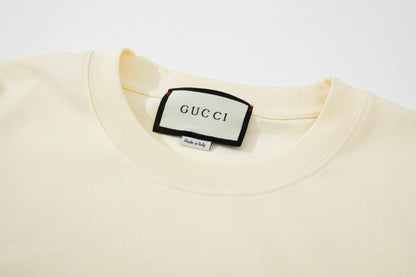 Gucci Beige Crew Neck T-Shirt – Premium Cotton Casual Tee