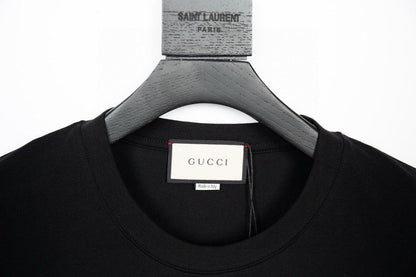 Gucci T-Shirt Without Collar | Black Cotton Tee – Effortless Style