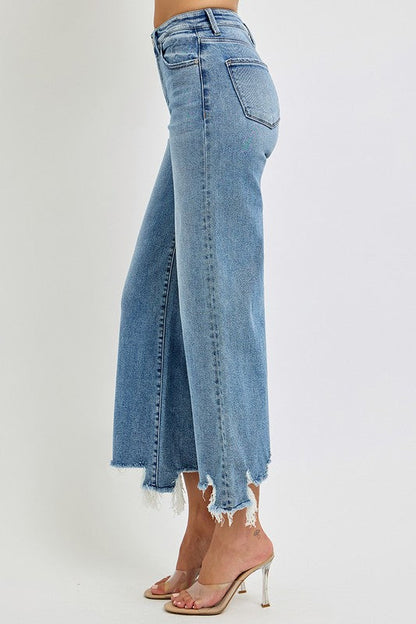 Daphne High Rise Crop Wide Jeans