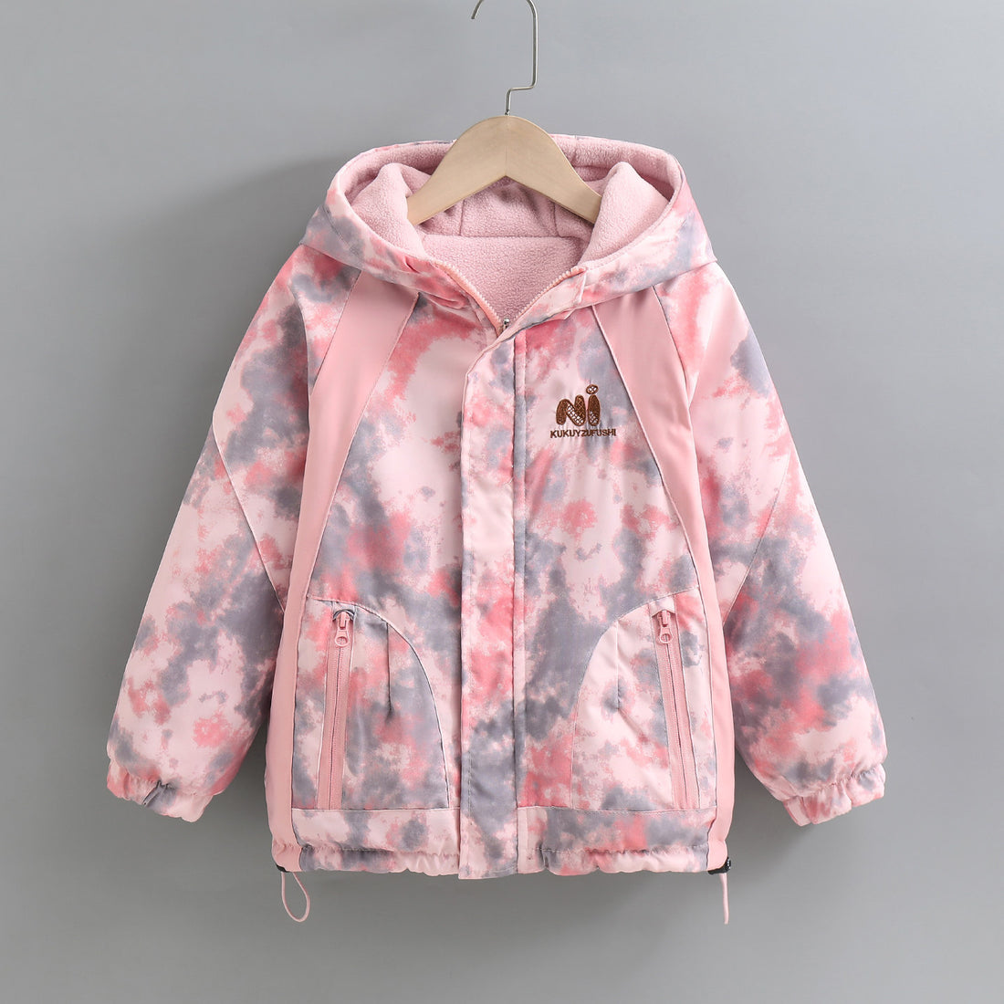 Reversible Fleece Lined Childrens Hooded Jacket