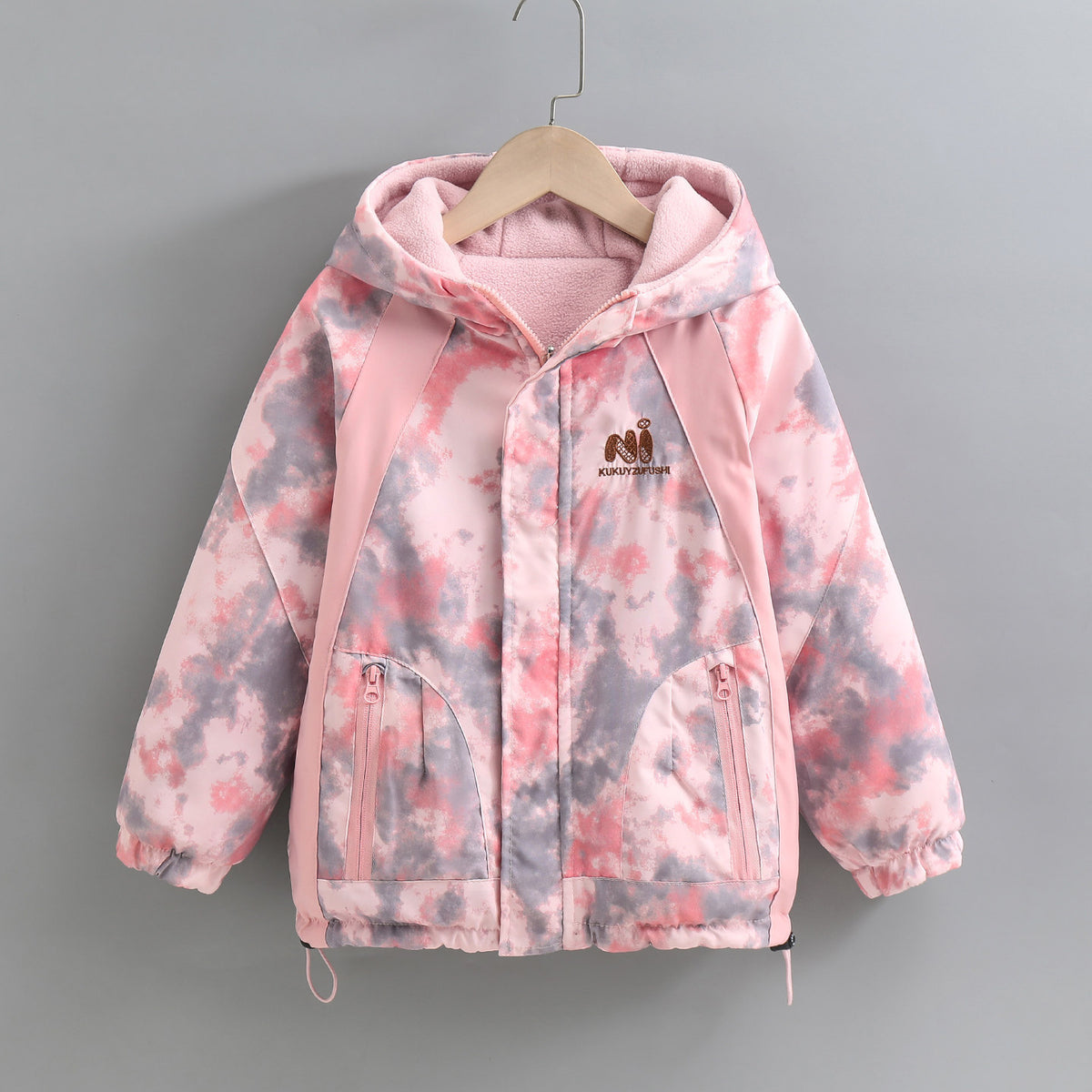 Reversible Fleece Lined Childrens Hooded Jacket