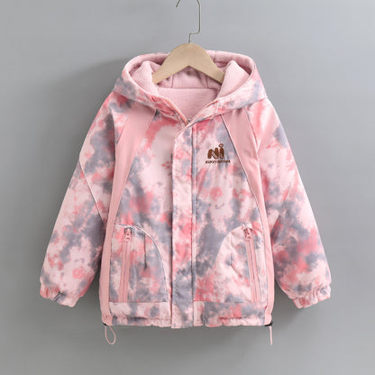 Reversible Fleece Lined Childrens Hooded Jacket