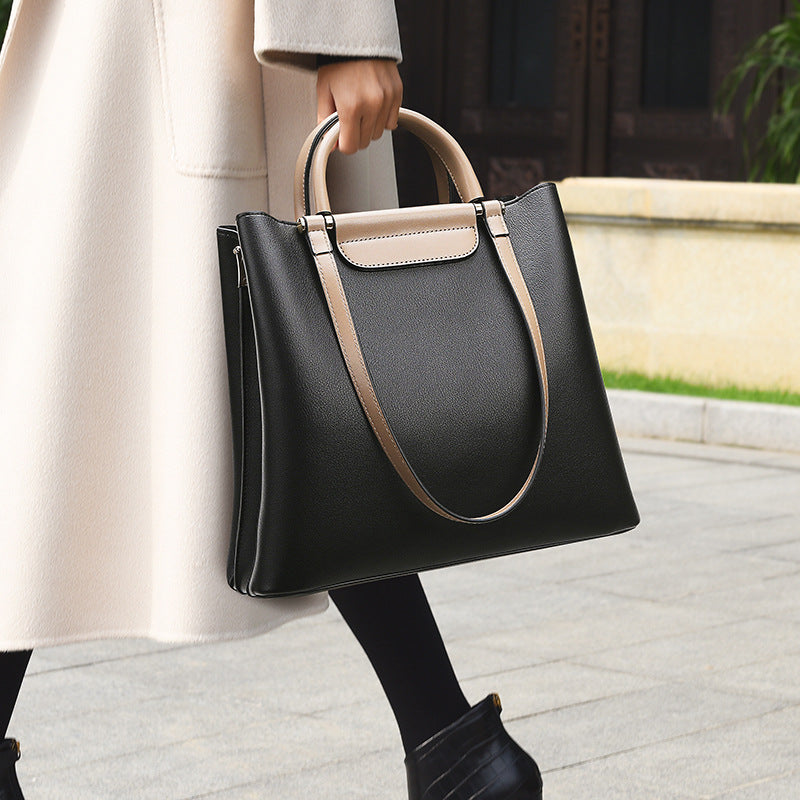 Tasche Damen Urban Einfache Textur Damentragetasche Herbst Winter Koreanisch Modisch Damen Große Kapazität Lieferhandtasche