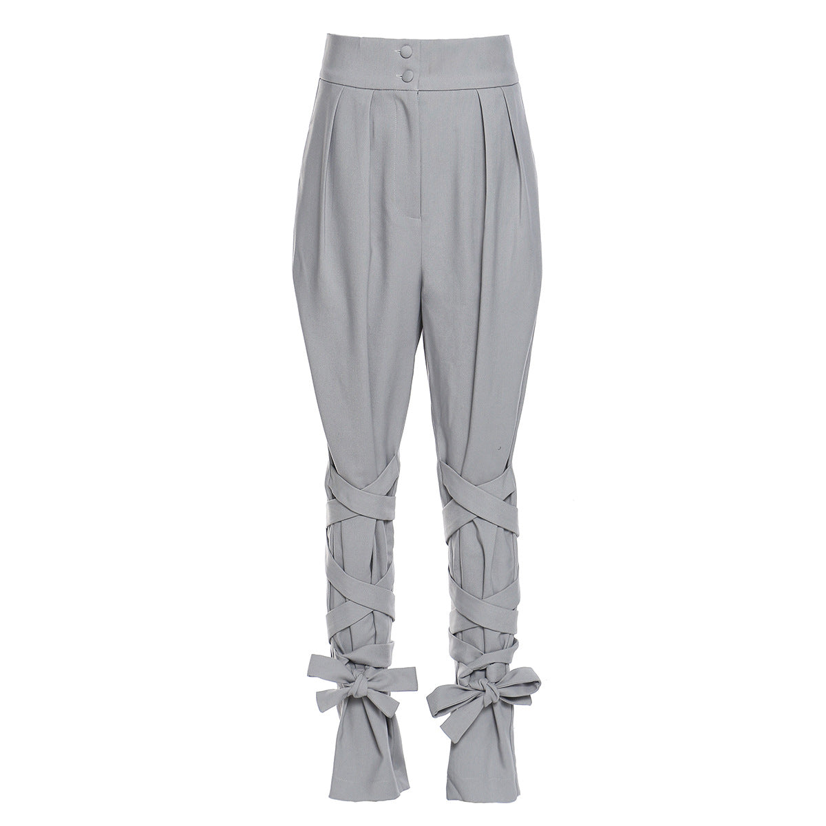 Winter Baggy Pants Einzigartige Kreuzschnürung Damen Loose Slimming All Matching Straight Casual Pants