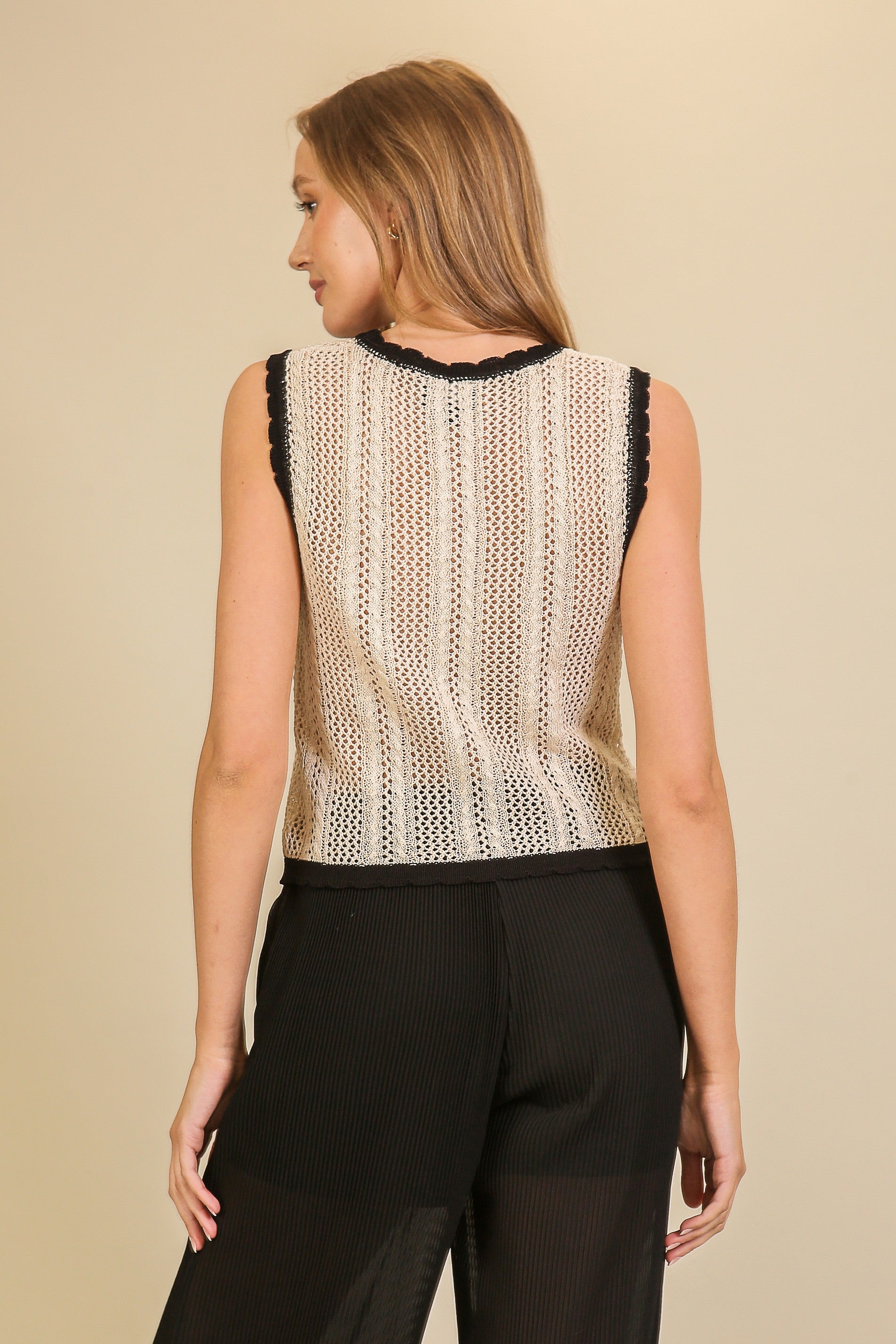 Breezy Knit Sleeveless Top