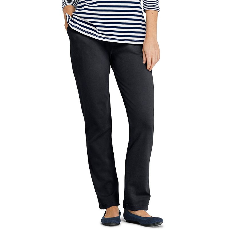Lands End Womens Sport Knit High Waist Pants