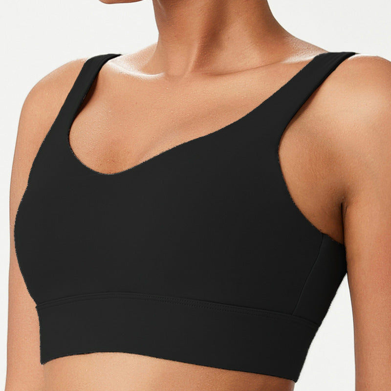 Sports Bra Women Buckle Yoga Bra Fixed Cup Sports Bra Fitness Vest