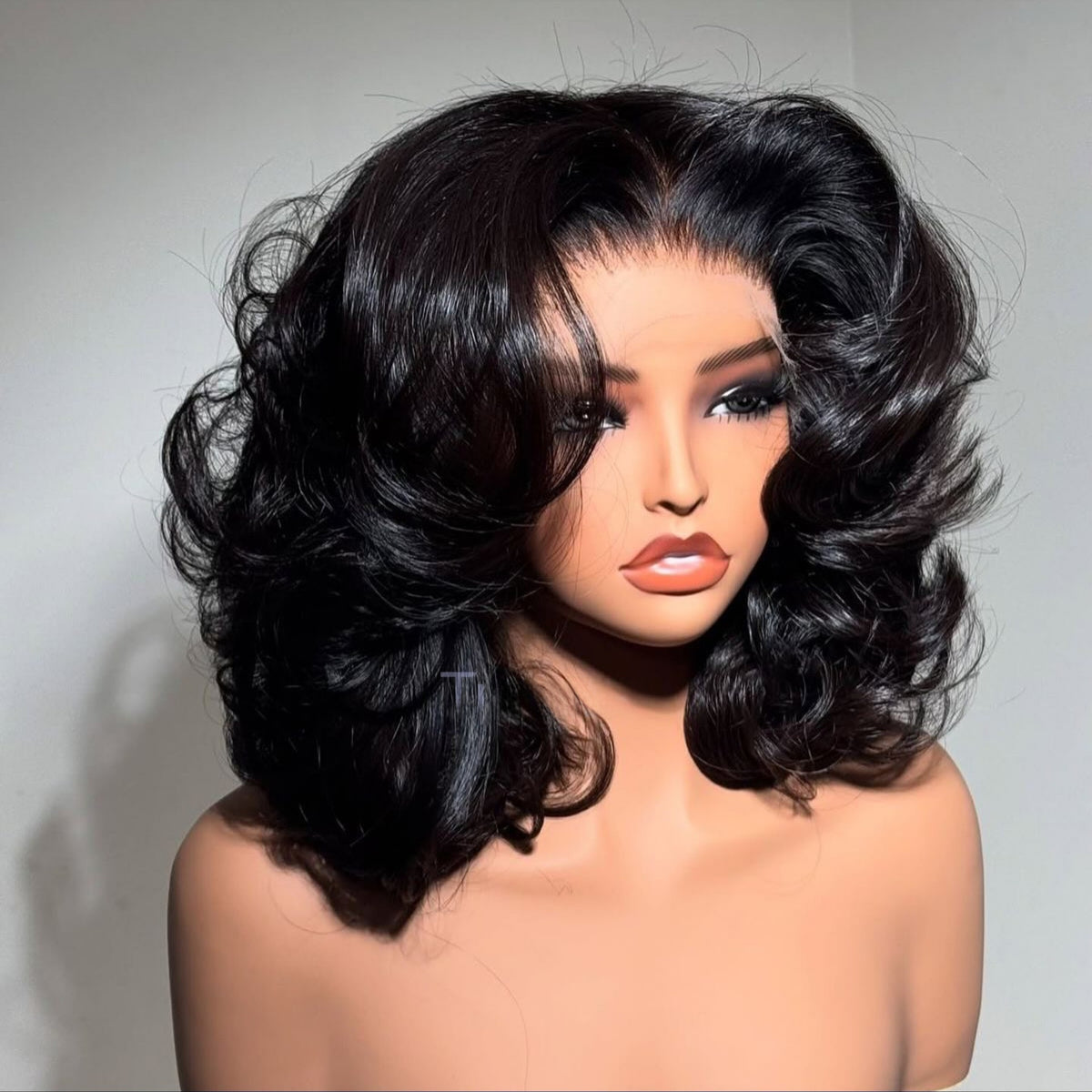 Front Lace Human Hair Wigs Curly