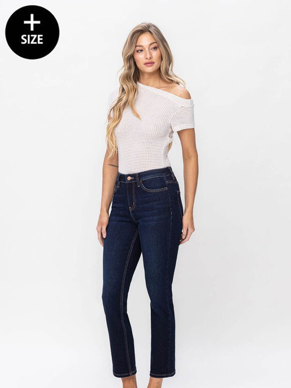 Brea Curvy Ankle Slim Straight Jeans