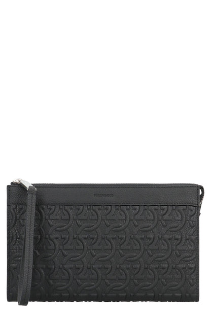 Ferragamo Travel Document Holder with Gancini Hook - 25 CM