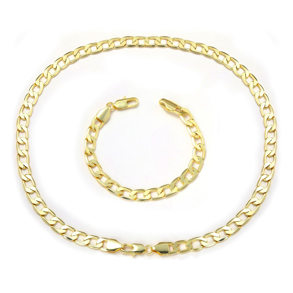 Brass Gold Plated Chain Necklace Men Women Unisex Bold Geometric Jewelry