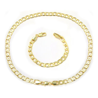 Brass Gold Plated Chain Necklace Men Women Unisex Bold Geometric Jewelry