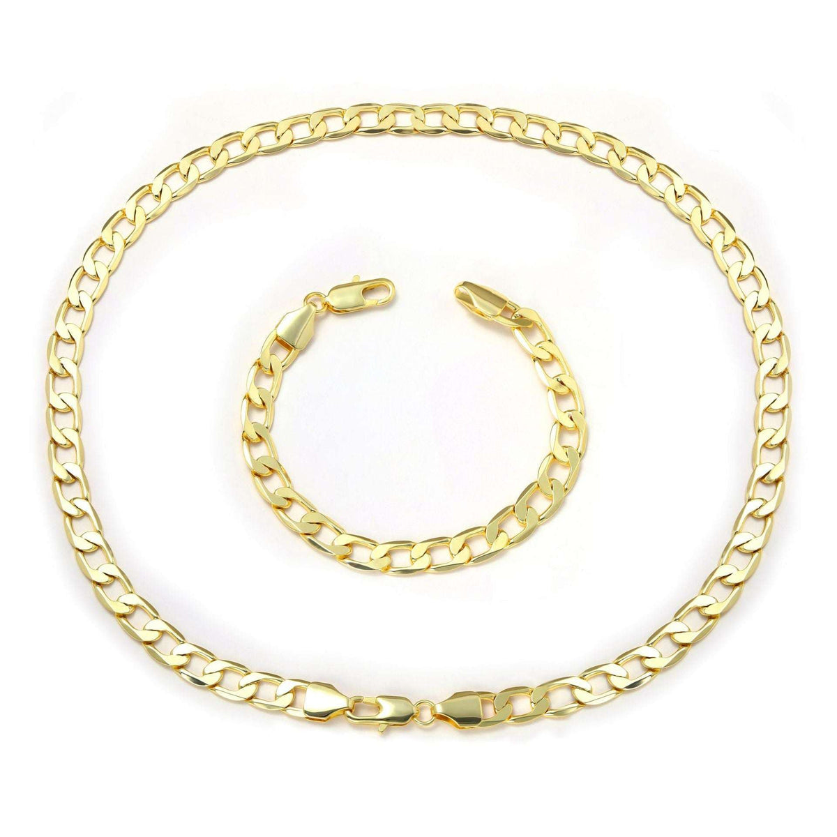 Brass Gold Plated Chain Necklace Men Women Unisex Bold Geometric Jewelry