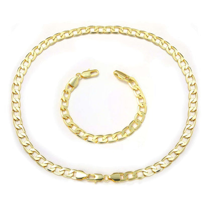 Brass Gold Plated Chain Necklace Men Women Unisex Bold Geometric Jewelry