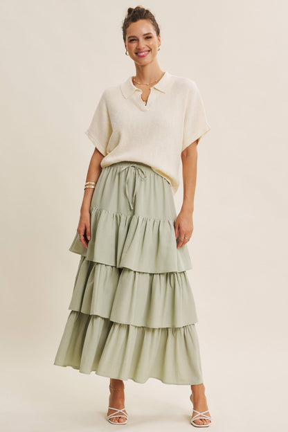 Morning Market Slub Rib Dolman Sleve Knit Top