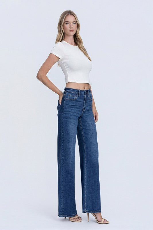 Lila High Rise Soft Wide Leg Jean