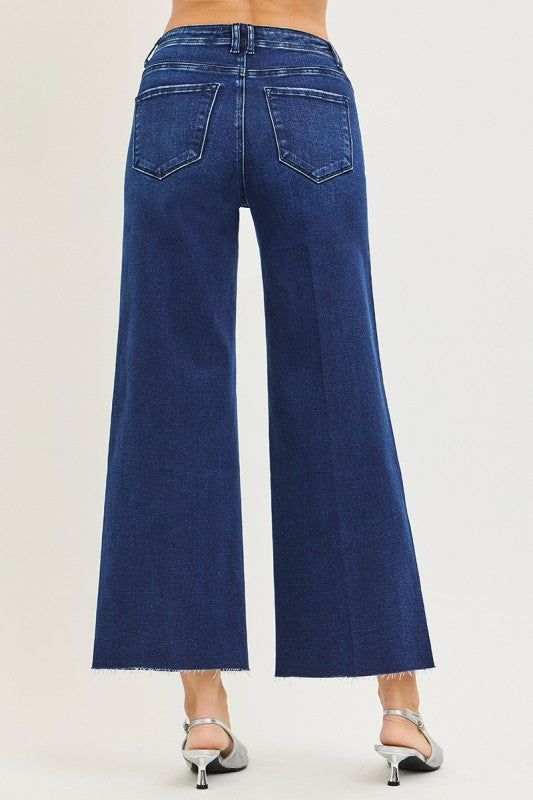 Ryann High Rise Ankle Wide Jeans