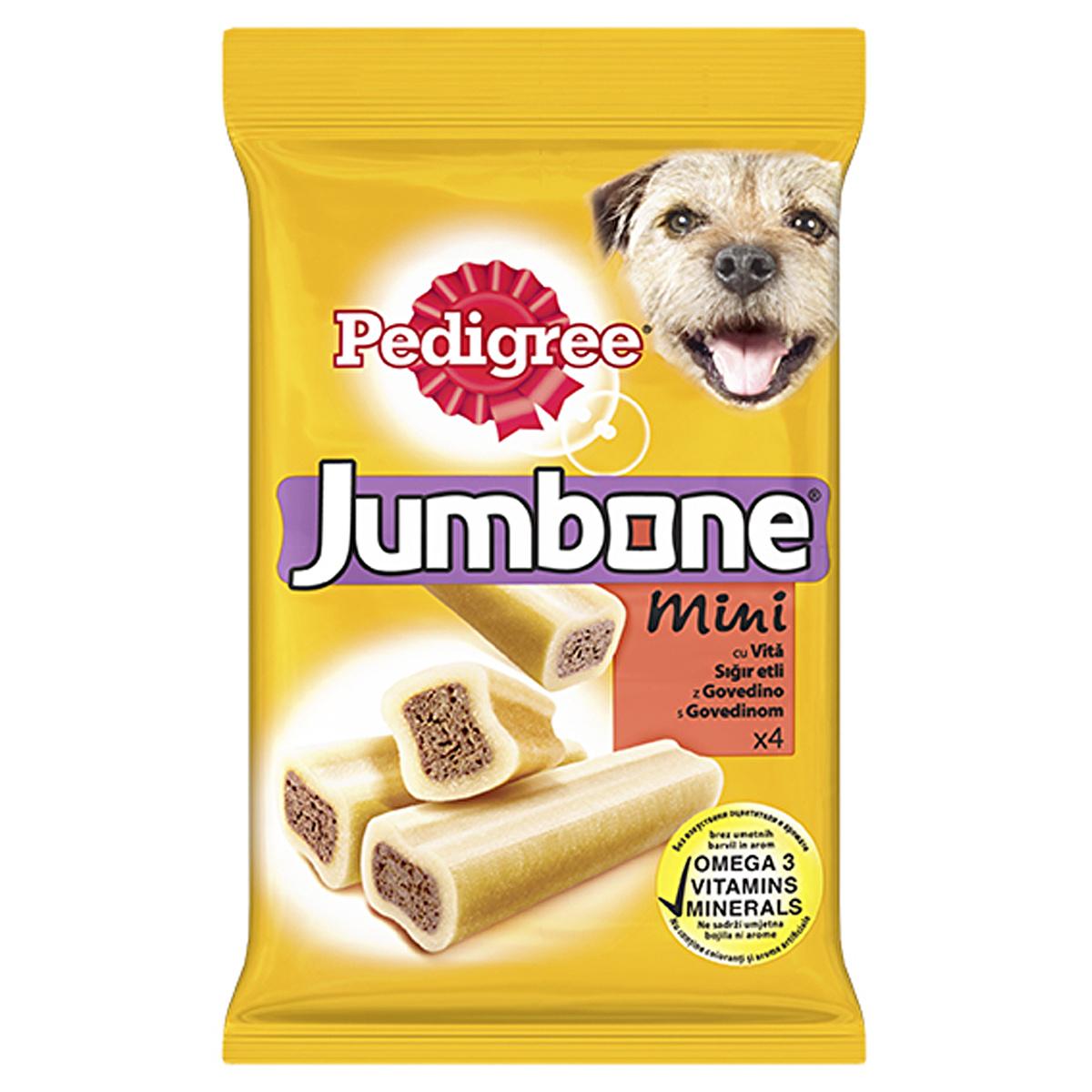 Pedigree Jumbone Mini Dog Treats - Healthy Snacks for Dogs with Vitamins, Calcium &amp; Omega 3 - 160g