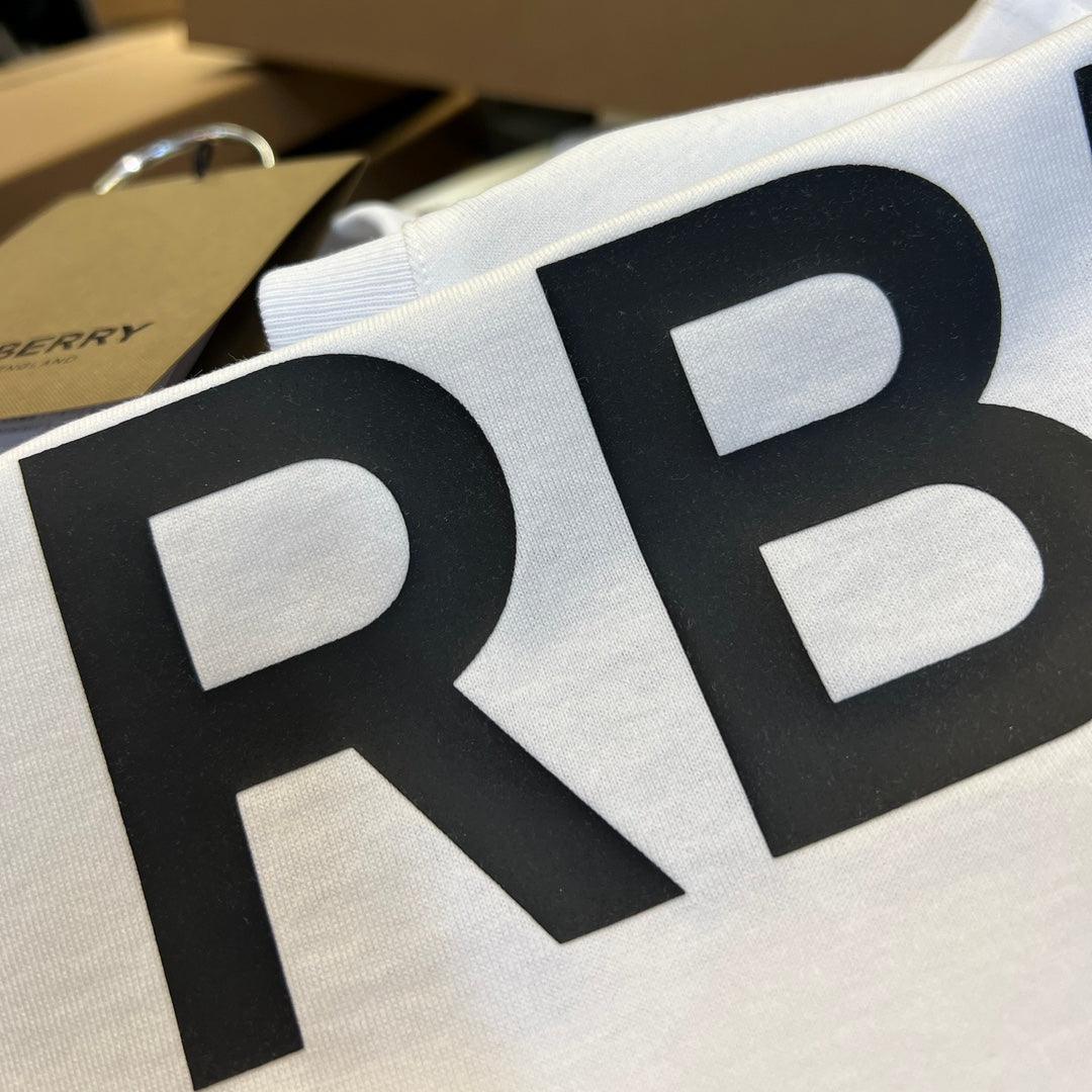 Burberry White T-Shirt Without Collar
