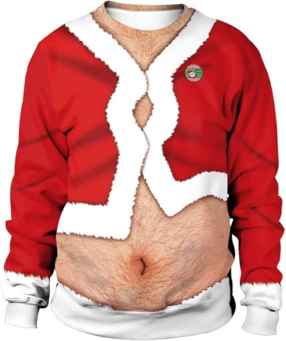 Animal Christmas Print Pullover Sweatshirt