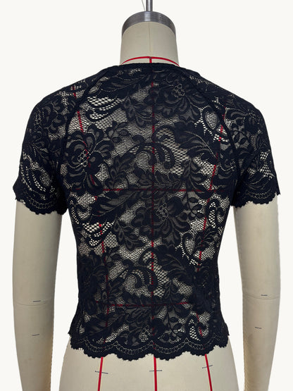 Hollow Lace T-shirt