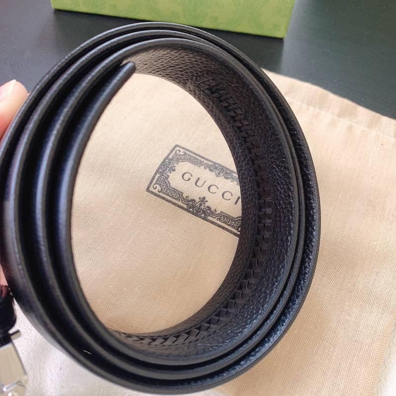 GUCCI Embellished coated-canvas and leather belt &