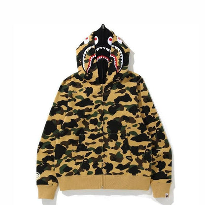 BAPE 1st Camo Shark Full Zip Hoodie (FW21) Yellow
