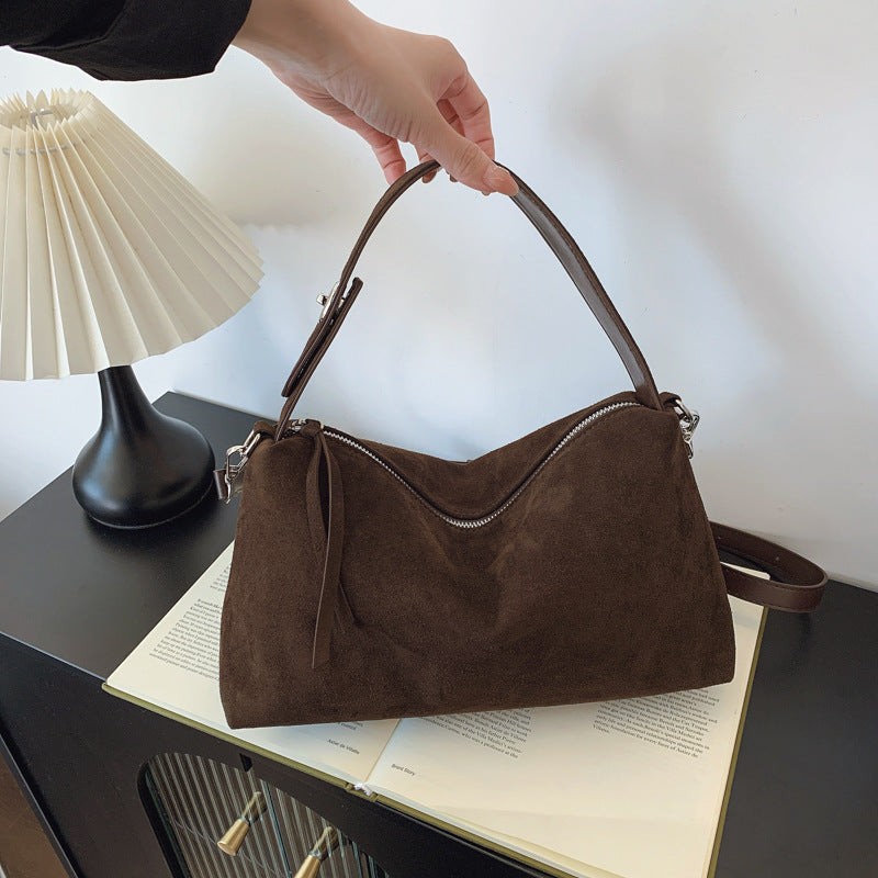 Womens Frosted Leather Crossbody Bag