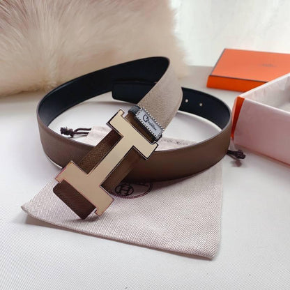 Hermes Men Beige Buckle Belt &