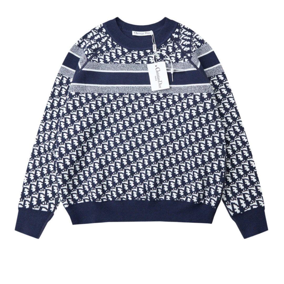 Dior Classic Sweaters Blue/White