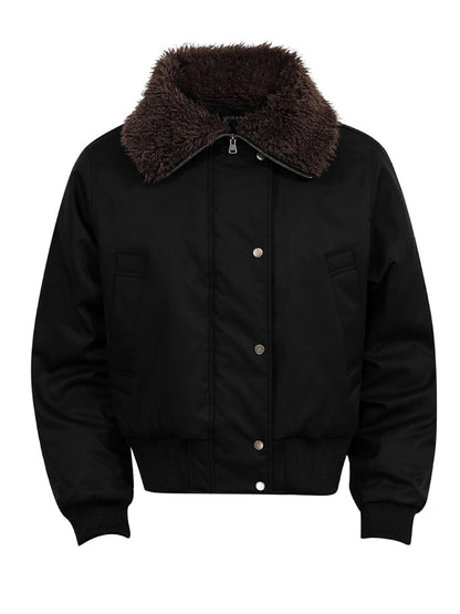 Quilted Fur Collar Winter Jacket
